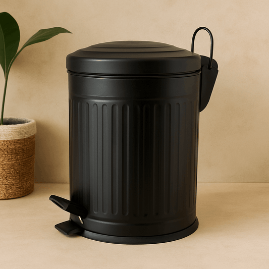 ZRA Vintage Çöp Kovası 5 Litre Mat Siyah
