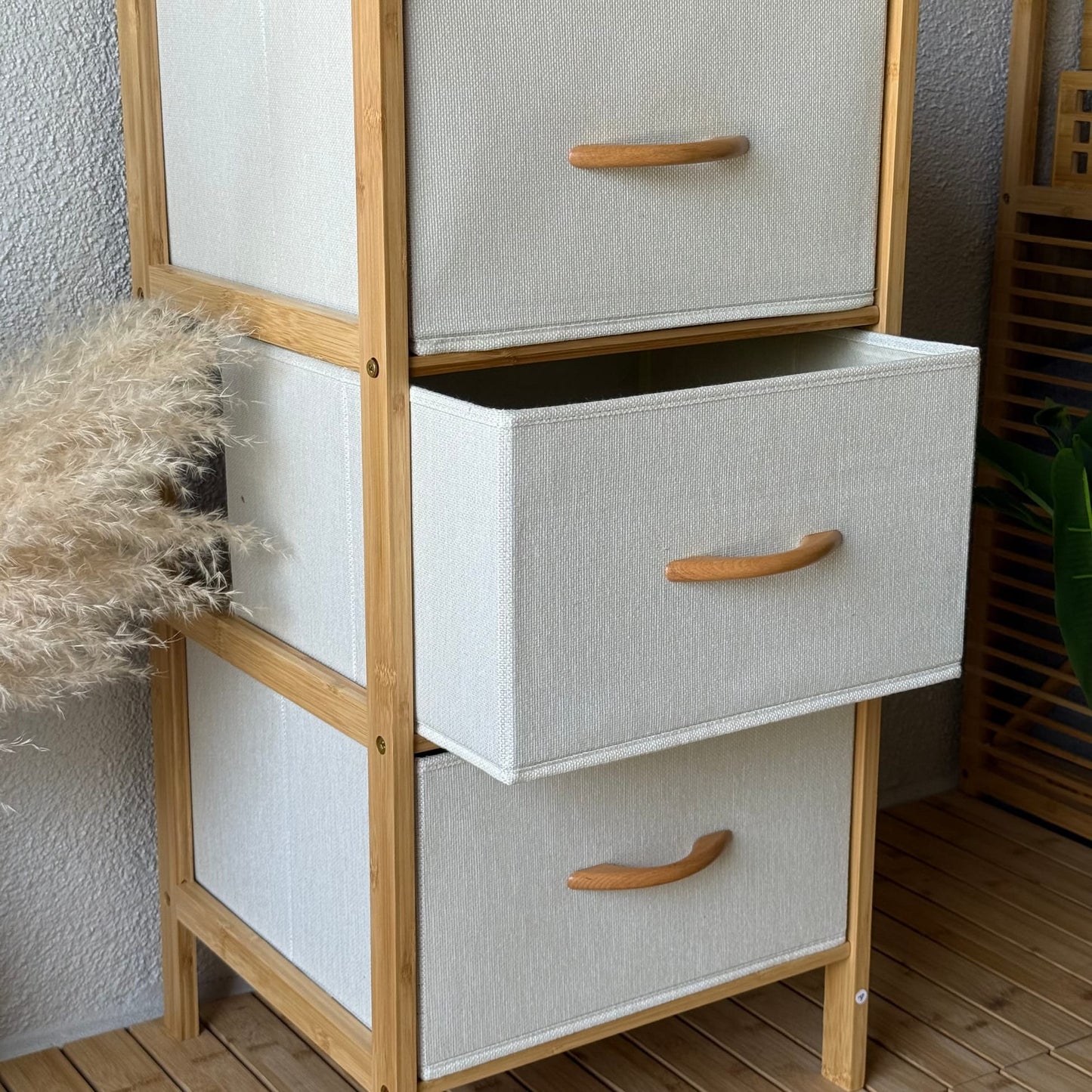 Mira Bez Çekmeceli Bambu Banyo Raf 79x35x37 CM (model:9195)