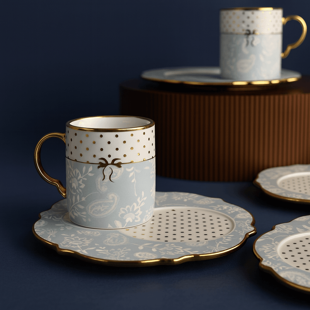 Piante Porselen Kahve Fincan Takımı 6 Kişilik