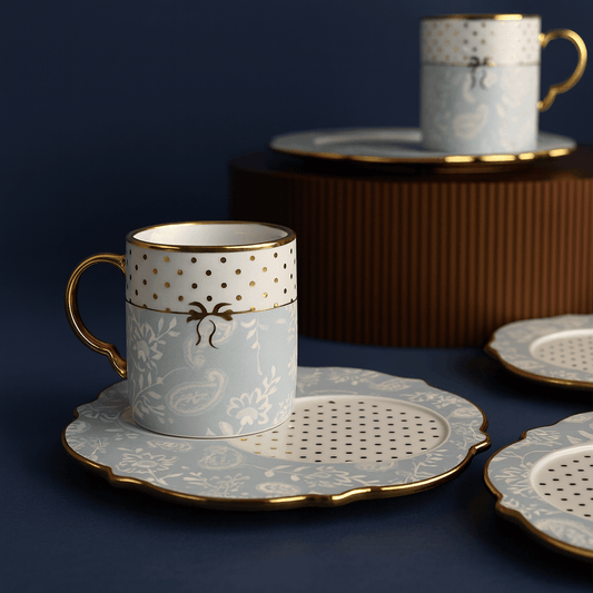 Piante Porselen Kahve Fincan Takımı 6 Kişilik
