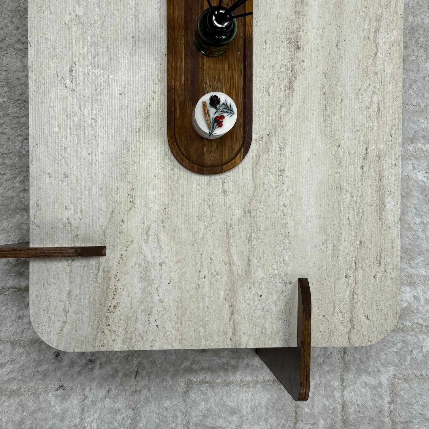 Boho Pinterest, Traverten Desen, Büyük Boy, Orta Sehpa 120x70x46 cm (Lansman Fiyatı)