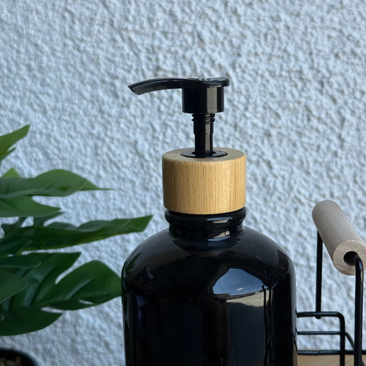 Tidy Standlı Sıvı Sabunluk Seti Siyah