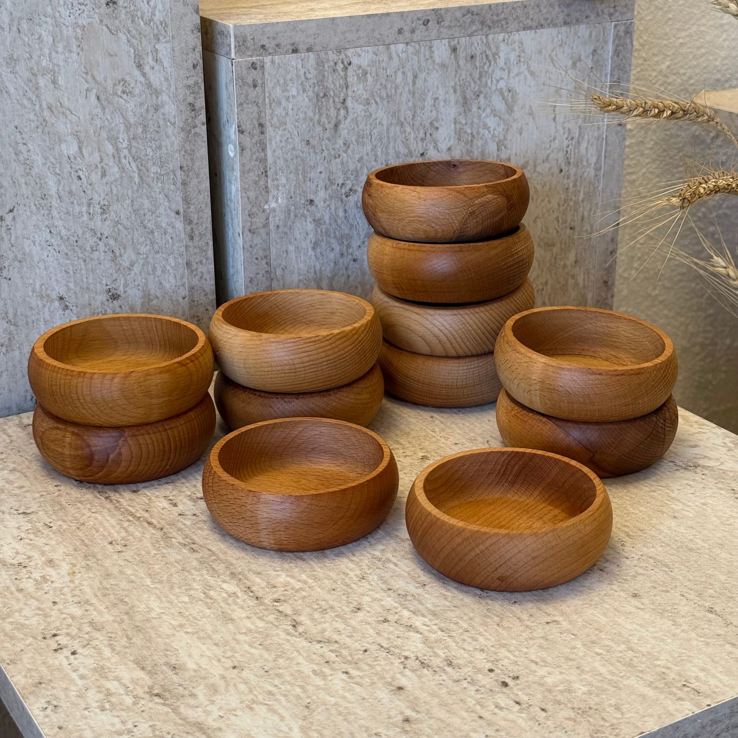 Sara Ahşap Çerezlik Seti 9 CM (SÜPER FİYAT) 12 ADET