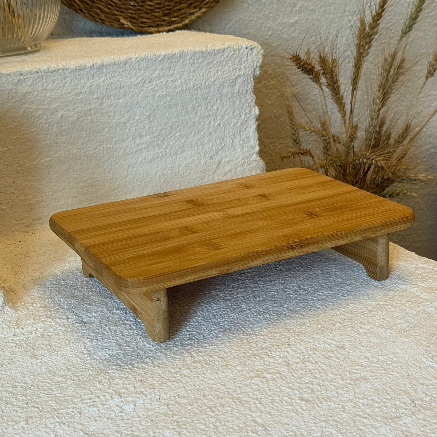 İntel Ayaklı Bambu Kesim Panosu Küçük Boy 30x20x6 cm