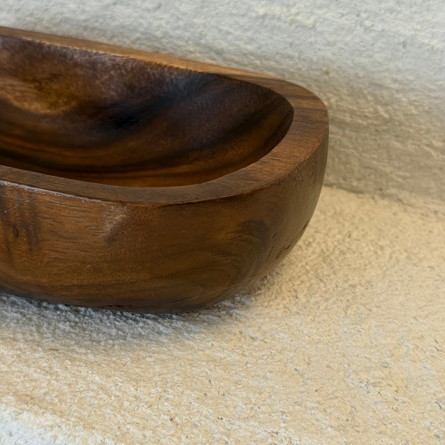 Mars Oval Kalın Akasya Ağacı Sunumluk Kase 23,5x13 cm