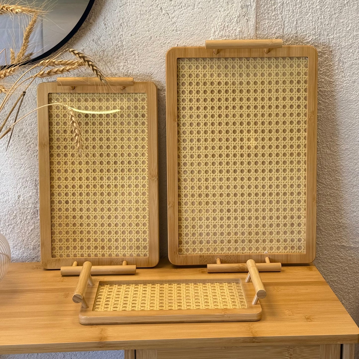 Rattan 3 Boy Bambu Tepsi