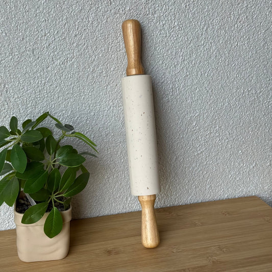Dean Bambu Tutmalı Silikon Merdane 38 cm Krem