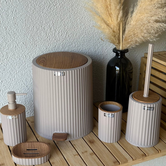 Coliseum Akrilik Banyo Seti 5 Parça Bej