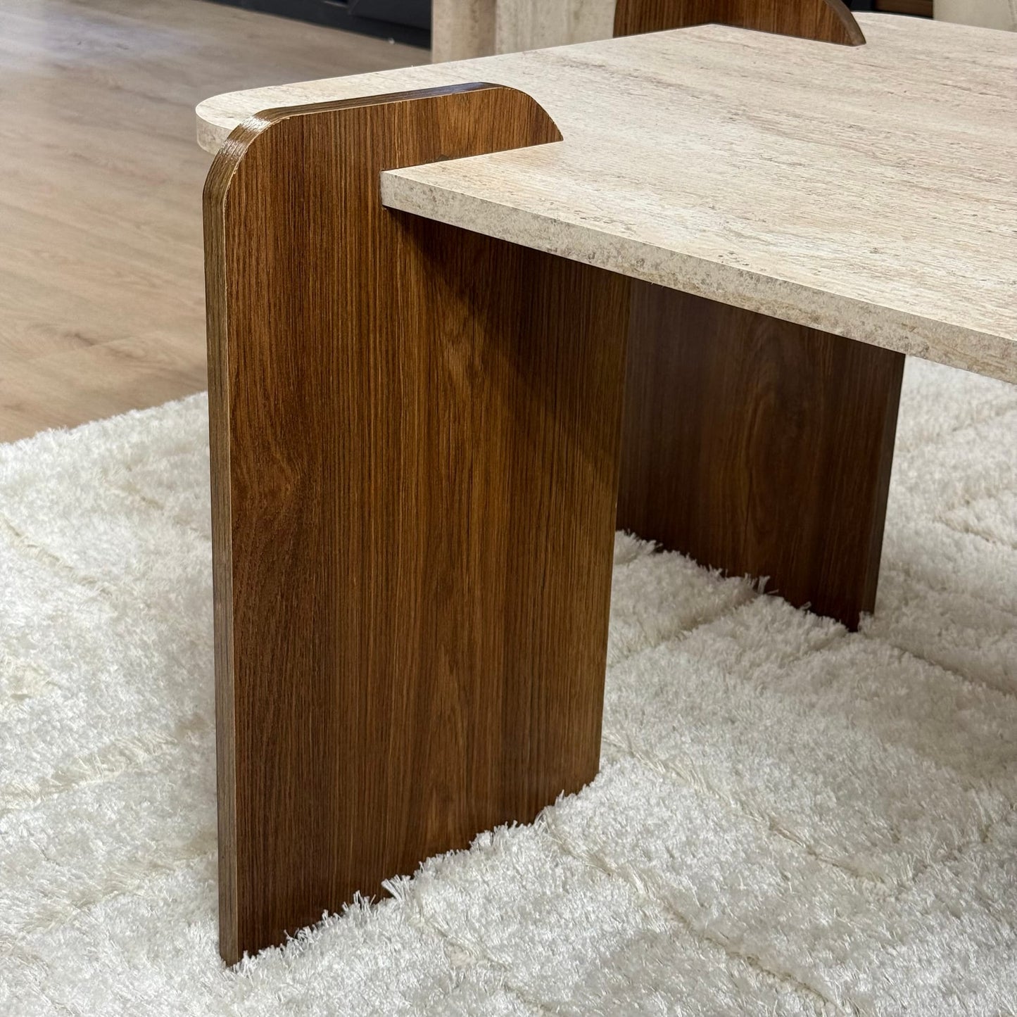 Boho Pinterest, Traverten Desen, Büyük Boy, Orta Sehpa 120x70x46 cm (Lansman Fiyatı)