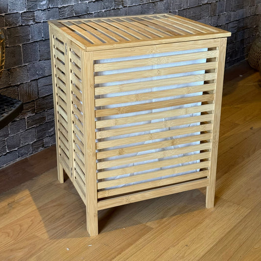 Mery Katlanır Bambu Kirli Çamaşır Sepeti 60x40x45 CM (model:9123)
