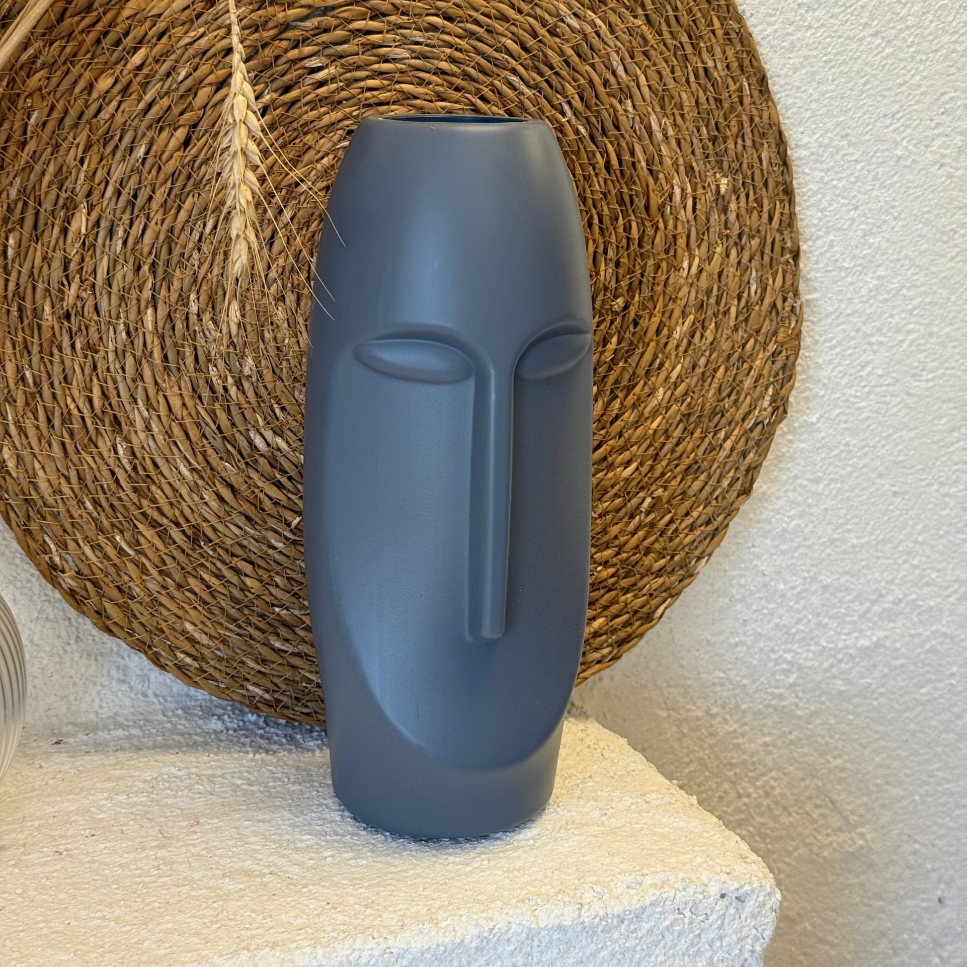 Yüz Vazo Plastik Gri