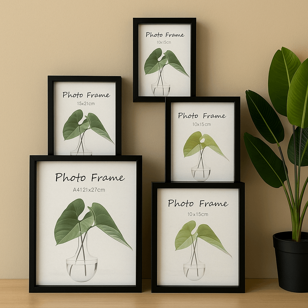 İKAE 5 Boy Ahşap Çerçeve Seti Mat Siyah