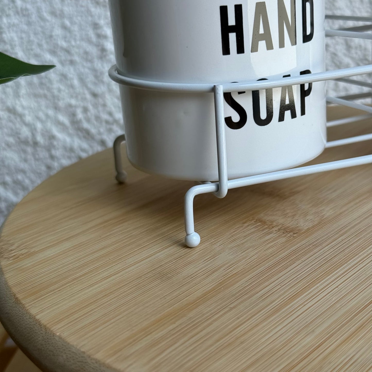 Tonish Metal Standlı Poeselen Sıvı Sabunluk Seti  Beyaz