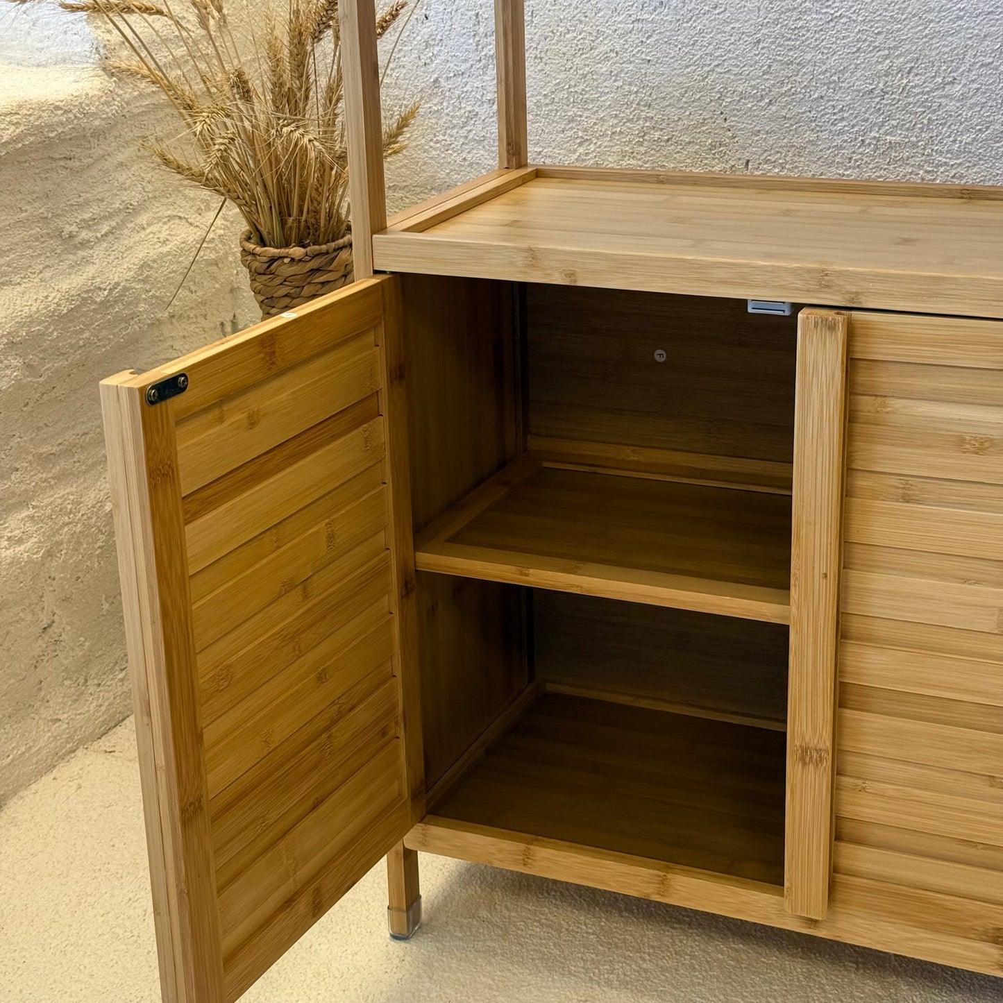 Miena Çok Amaçlı Bambu Dolap 63x27x85 cm