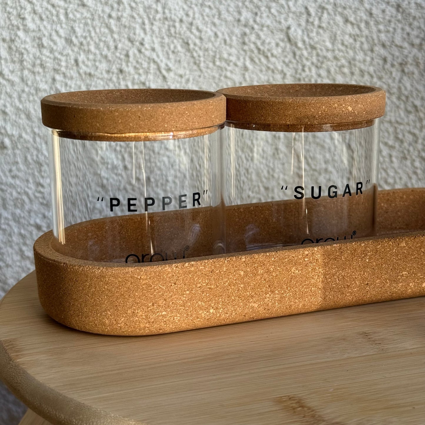 Linda 3 Lü Cam Baharatlık Seti Mantar Kapaklı