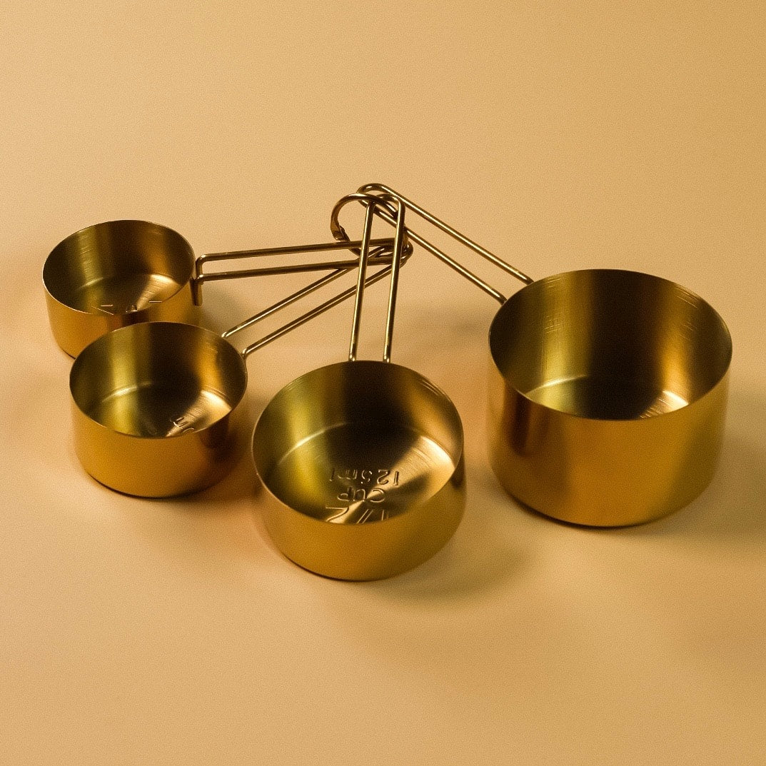 Barotti Çelik 4'Lü Gold Ölçü Kaşığı Büyük Boy