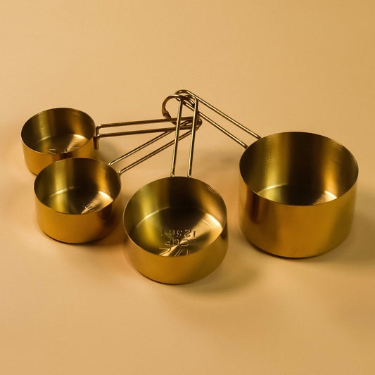 Barotti Çelik 4'Lü Gold Ölçü Kaşığı Büyük Boy