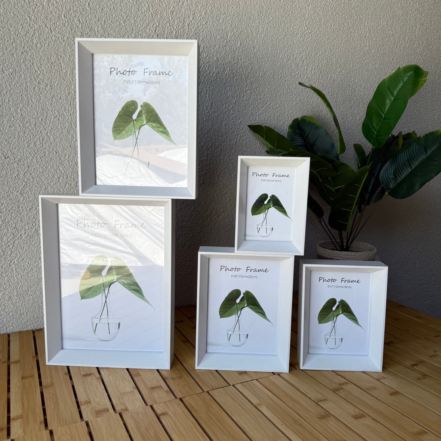 İKAE 5 Boy Ahşap Çerceve Seti Mat Beyaz