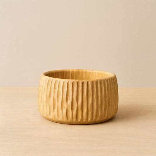 Bambu Çizgili Derin Kase 16,5x16,5x9,5 cm