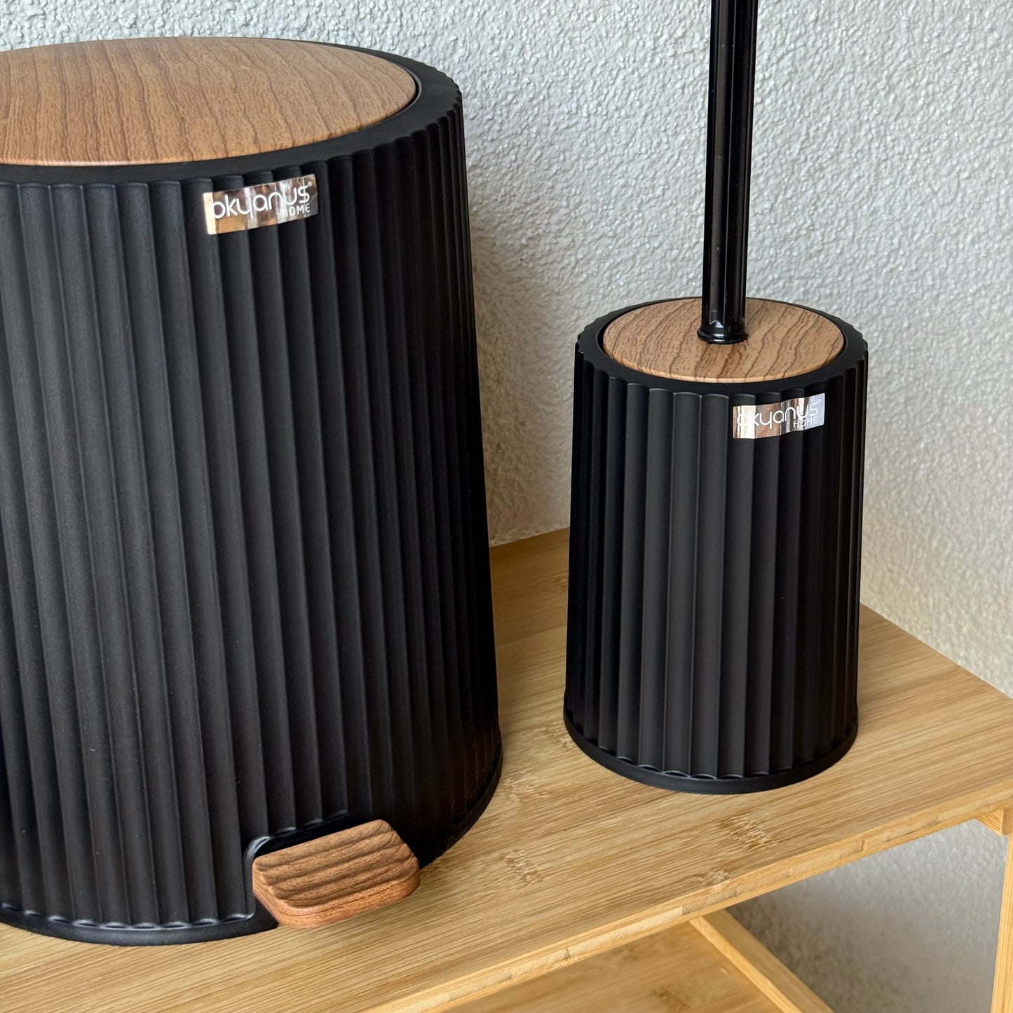 Coliseum Akrilik Banyo Seti 5 Parça Siyah