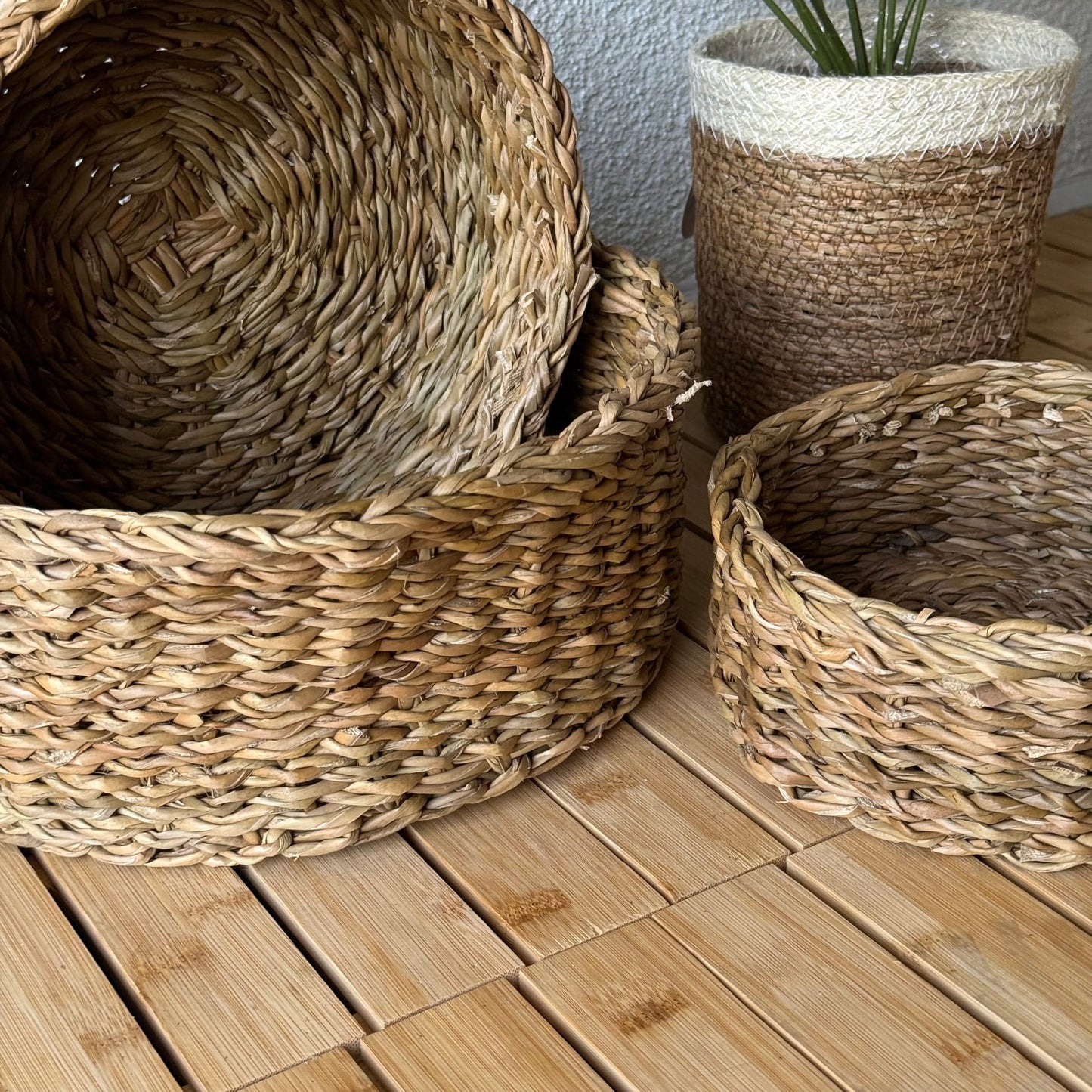 Nora Hasir 3 Boy Yuvarlak Sepet Seti Organizer