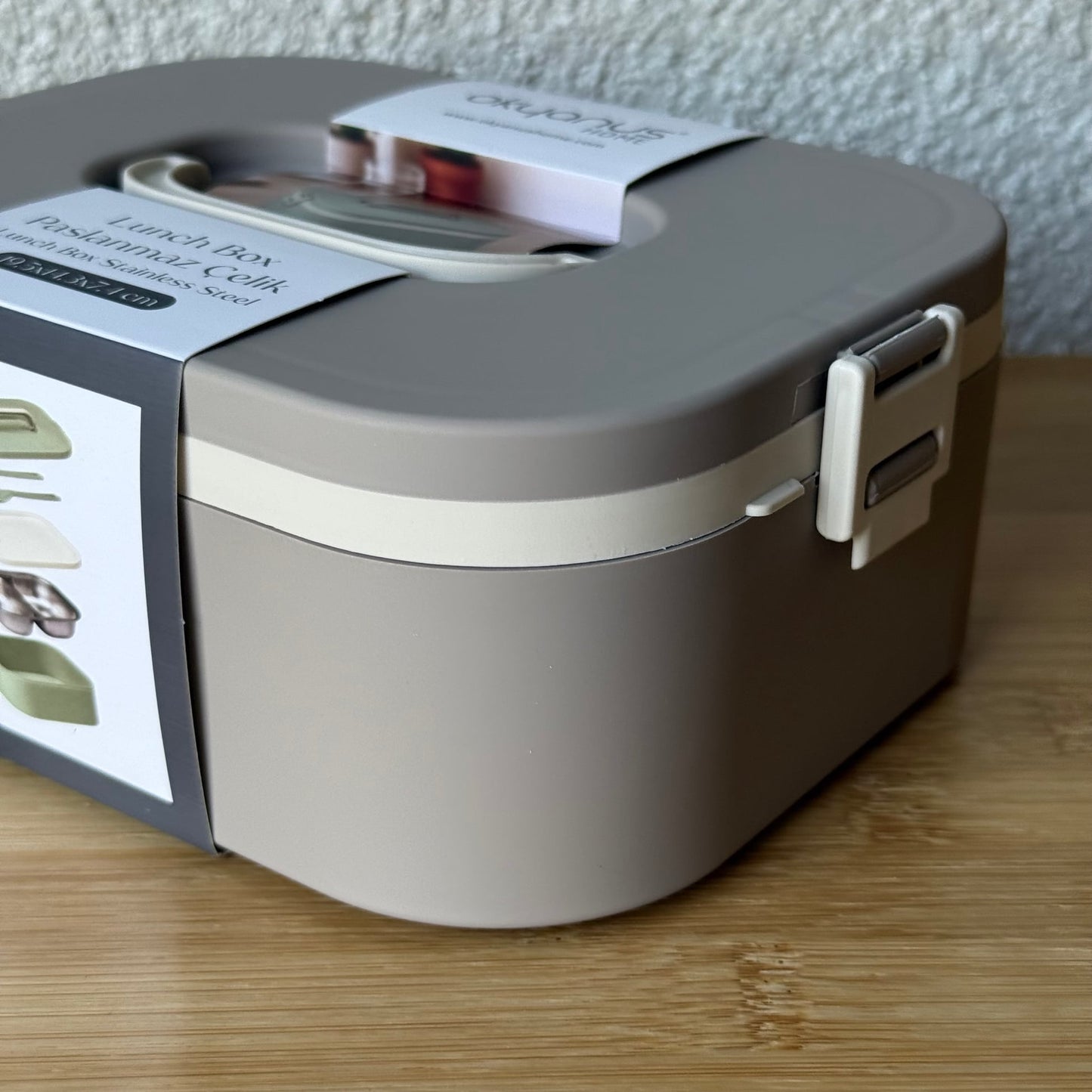 Okyanus Lunch Box Paslanmaz Çelik Bej 19,5x14,3x7,4 CM