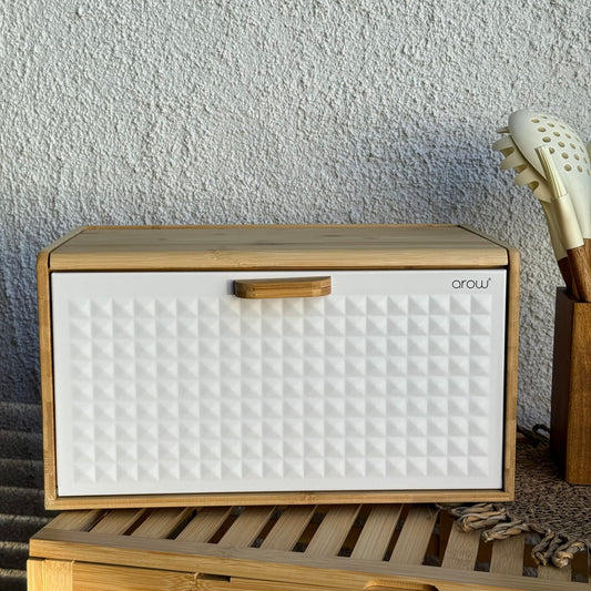 Wilda Bambu Ekmek Kutusu Beyaz