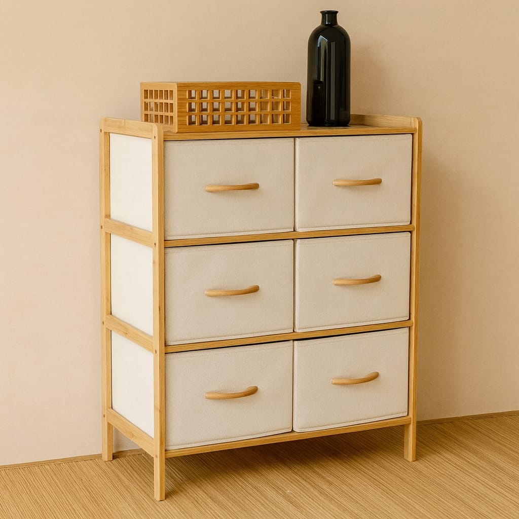 Rima Bez Çekmeçeli Bambu Raf 78,5x35x66 cm (model:9196)