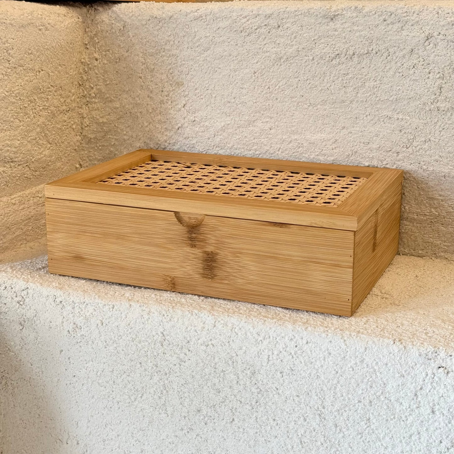 Smith Bölmeli Bambu Çay Kutusu 24x16x7 cm