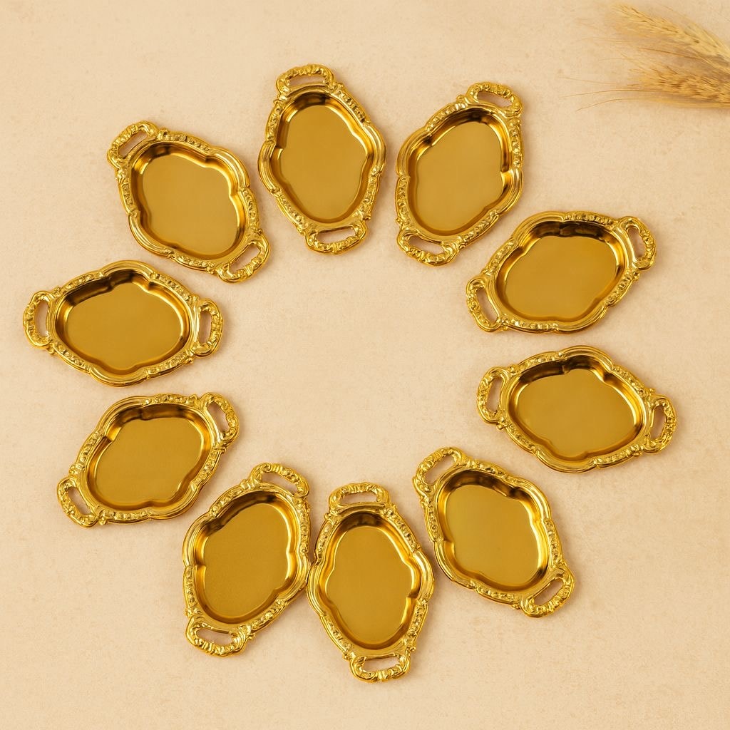 Mini Oval 12 Adet Sunumluk Gold