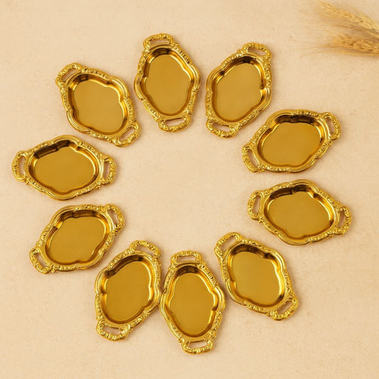 Mini Oval 12 Adet Sunumluk Gold
