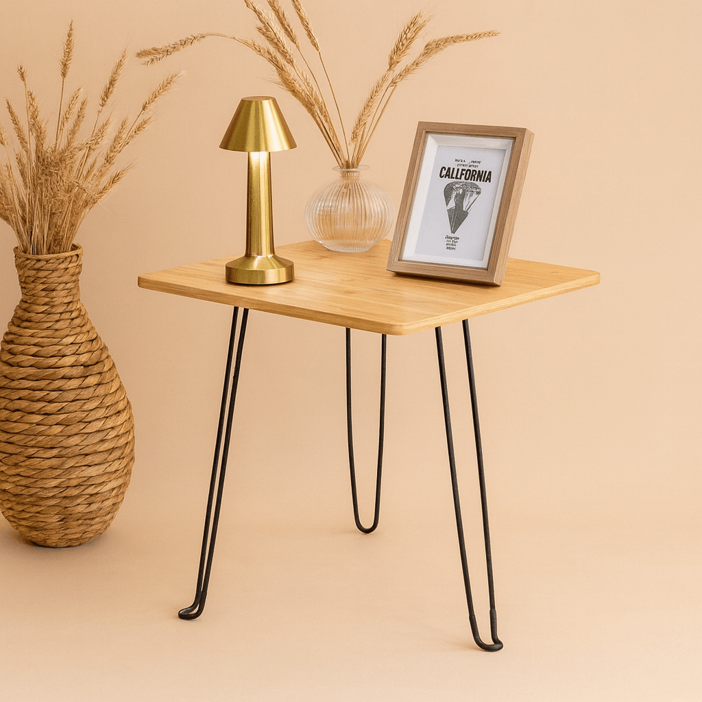 Katlanır Bambu Kare Orta Sehpa 44x44x46 cm