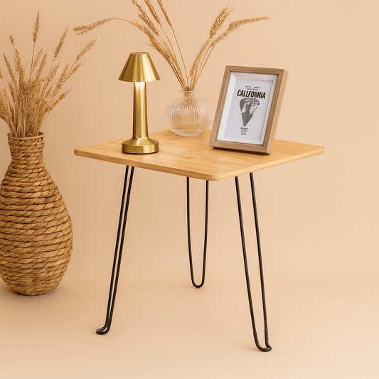 Katlanır Bambu Kare Orta Sehpa 44x44x46 cm