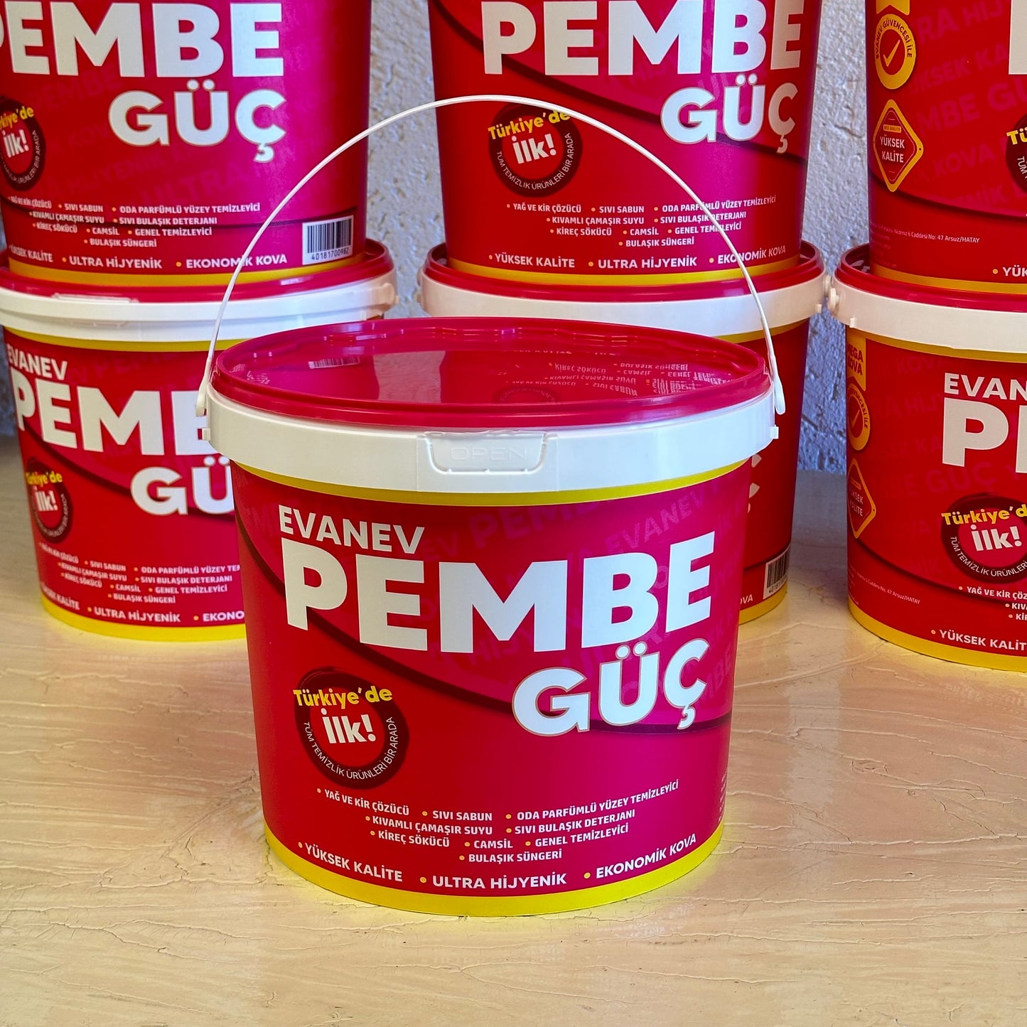 EVANEV Pembe Güç 12 Parça Yüksek Kaliteli Temizlik Ürünleri Tek Kovada (1 Hafta Tanıtım Fiyatı)