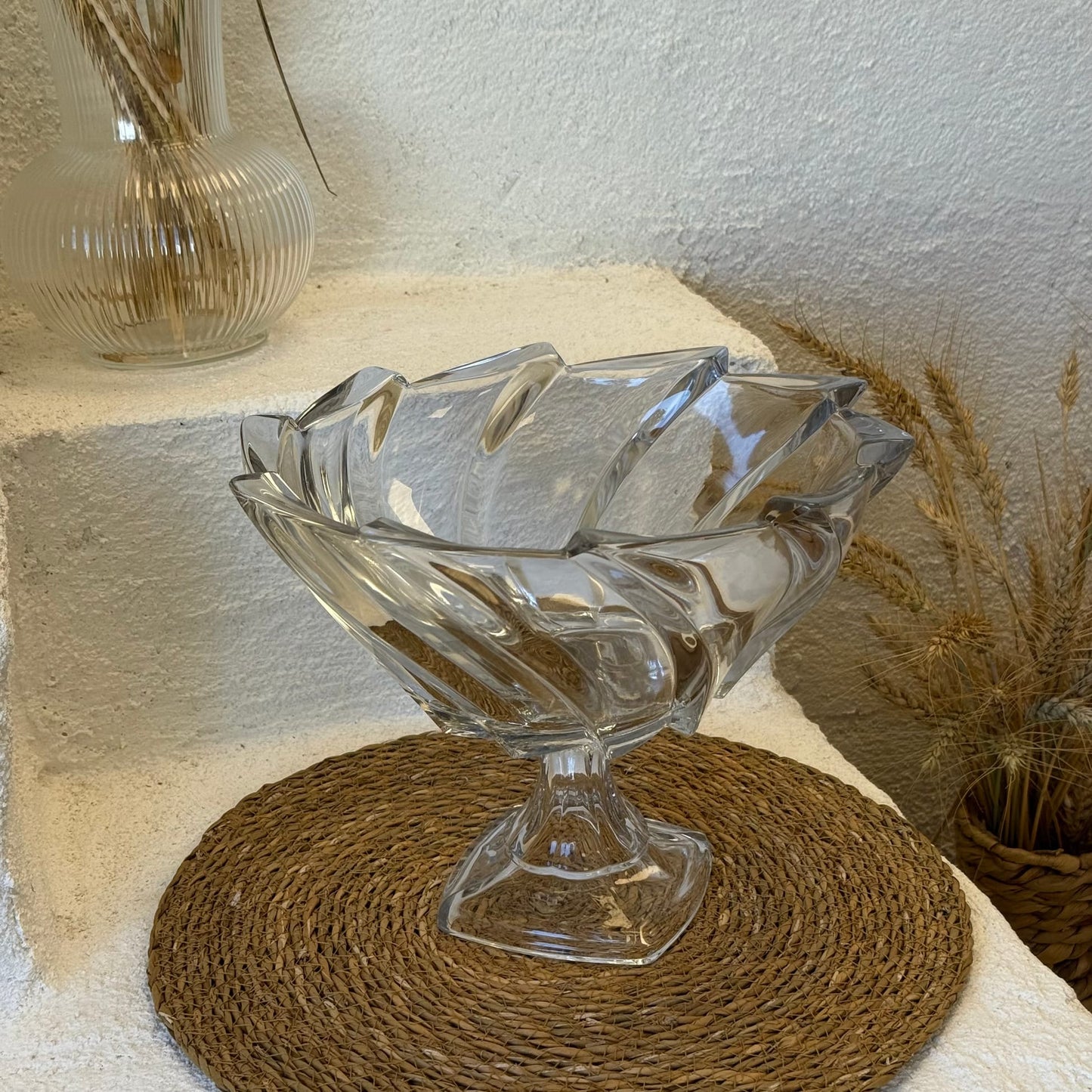 Eleanor Ayaklı Bol Kristal Kase 27x27x21 cm