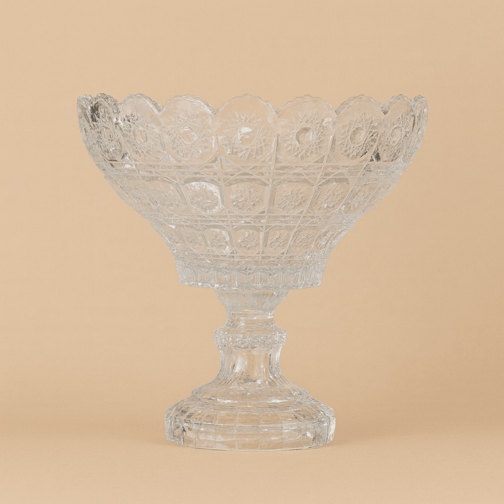 Sakura Ayaklı Kristal Kase Meyvelik 24 cm