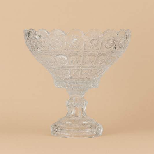 Sakura Ayaklı Kristal Kase Meyvelik 24 cm