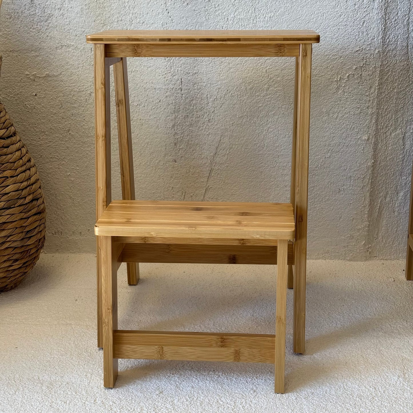 İKAE Bambu Mutfak Banyo Merdiveni (A Kalite) 53x38x48 cm