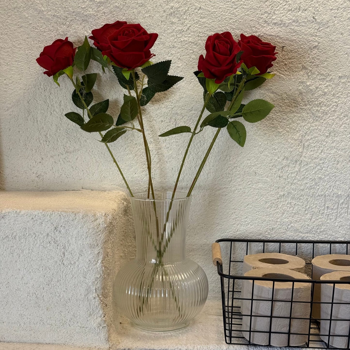 Rose Yapay Buket Kırmızı 10 Adet 50 cm