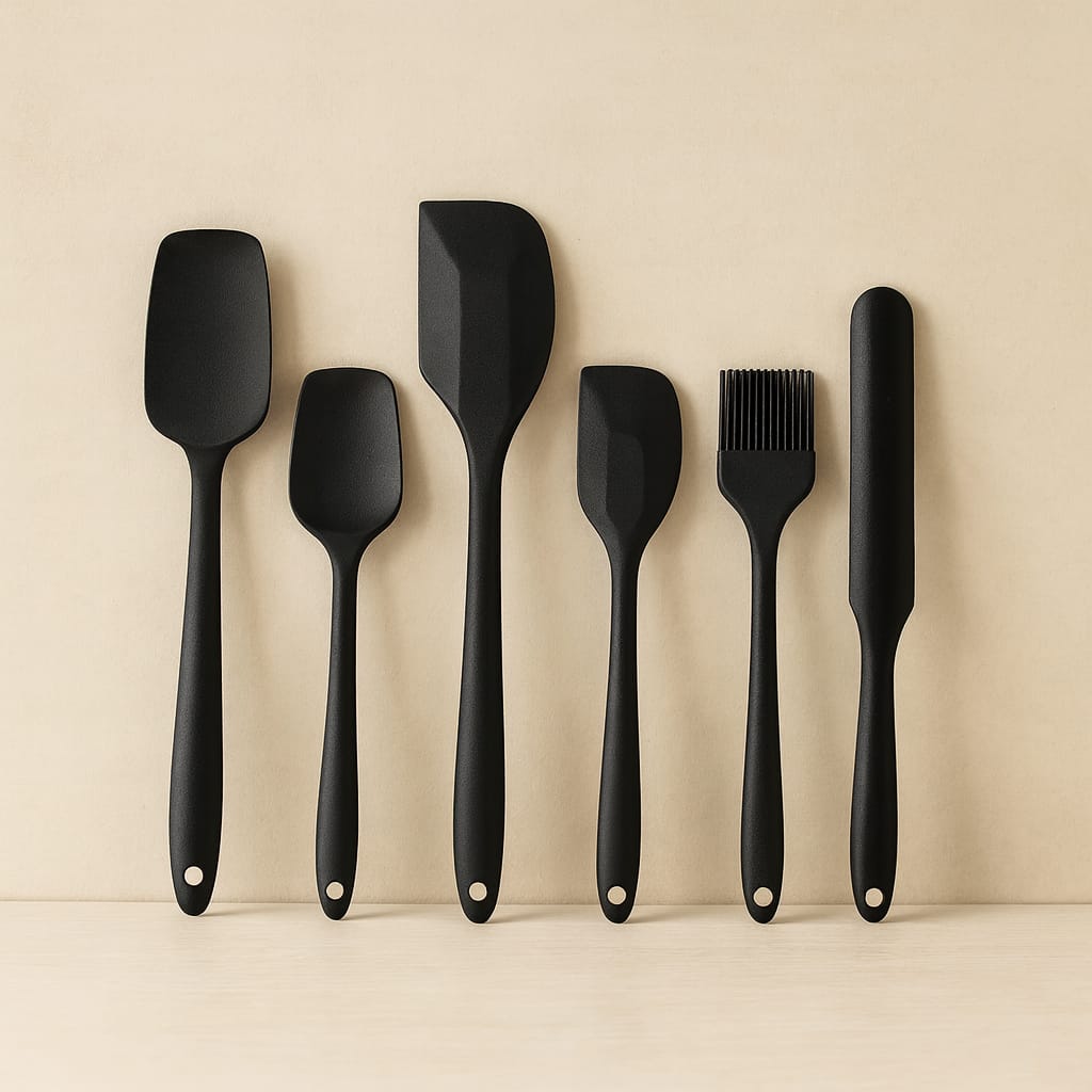 İcon Silikon Mutfak Seti 6 Parça Siyah