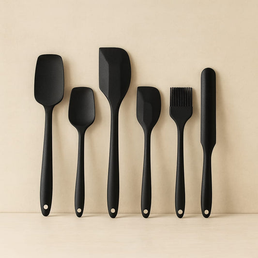 İcon Silikon Mutfak Seti 6 Parça Siyah