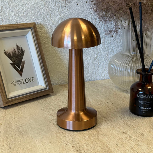 Mira Yuvarlak Masaüstü, 3 Fonksiyonlu Led Lamba Şarjlı 23 cm Rose