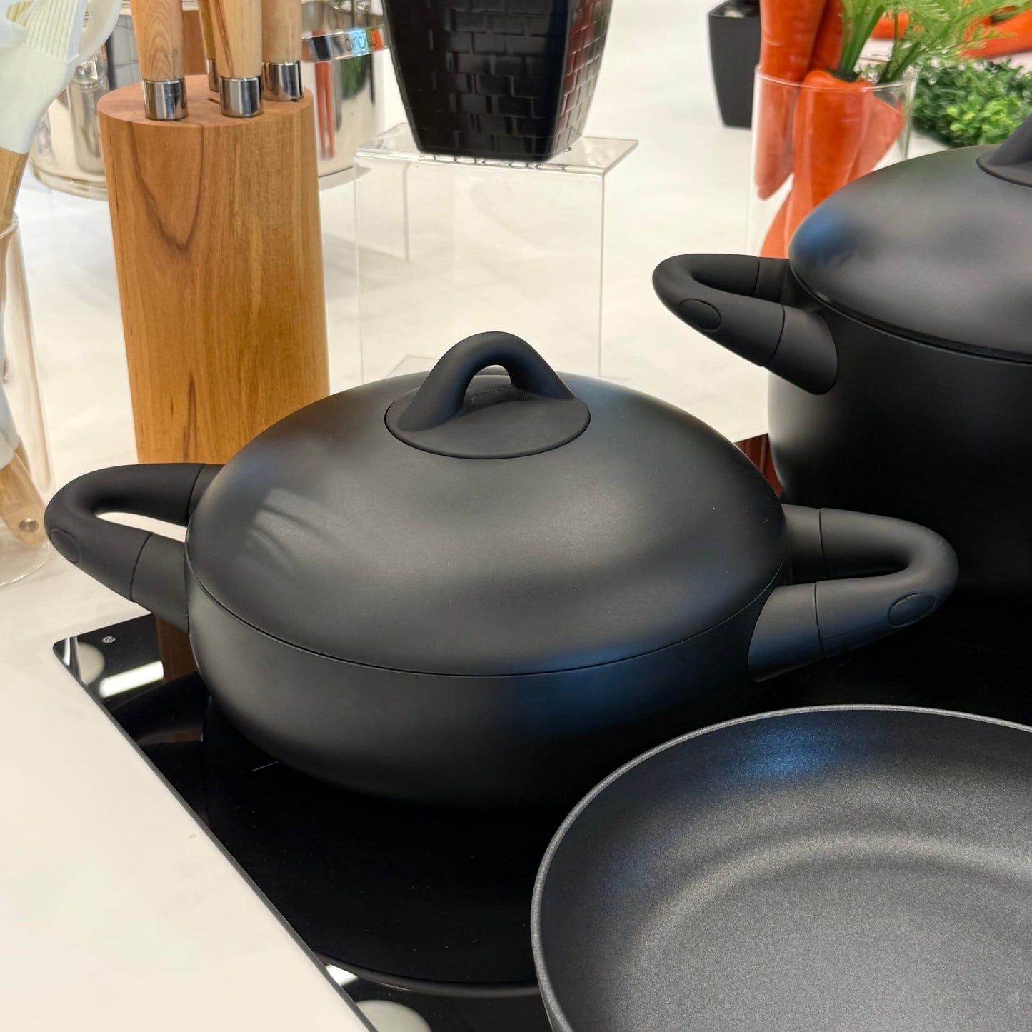 Dolce 7 Parça Döküm Gövde Tencere Seti Mat Siyah