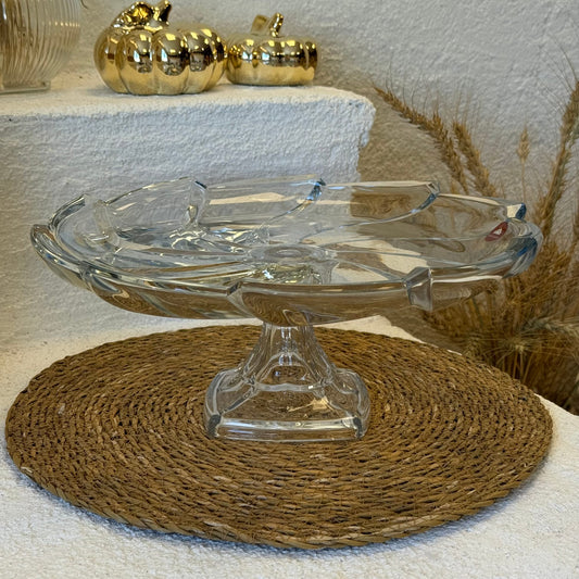 Eleanor Ayaklı Kristal Geniş Kase Sunumluk 31 cm