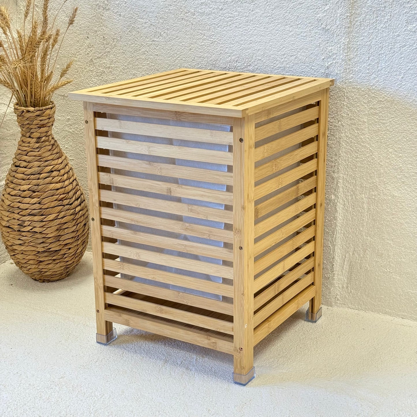 Bambu Kirli Çamaşır Sepeti 57x40x40 cm