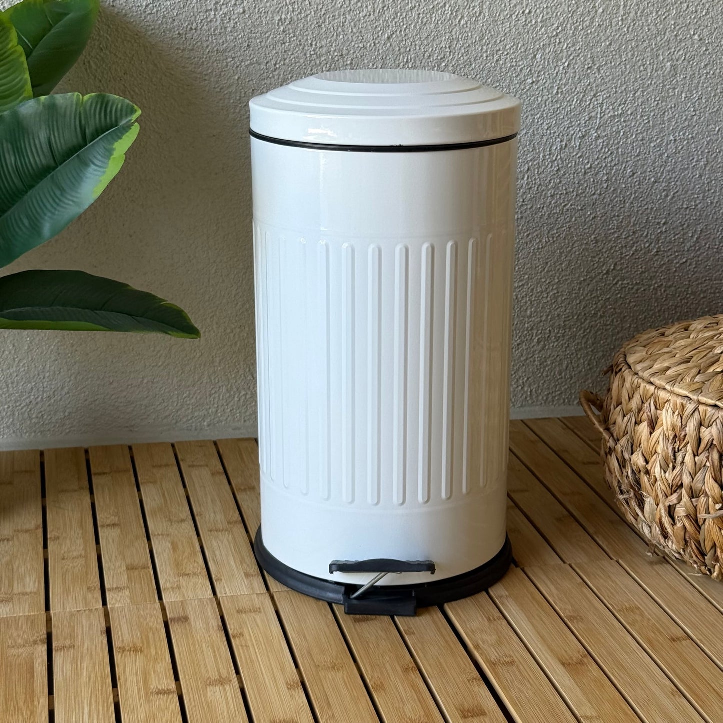 ZRA Vintage Çop Kovası 16 Litre Beyaz