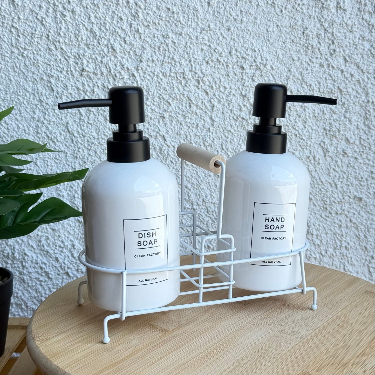 Choice Standlı Sıvı Sabunluk Seti Beyaz