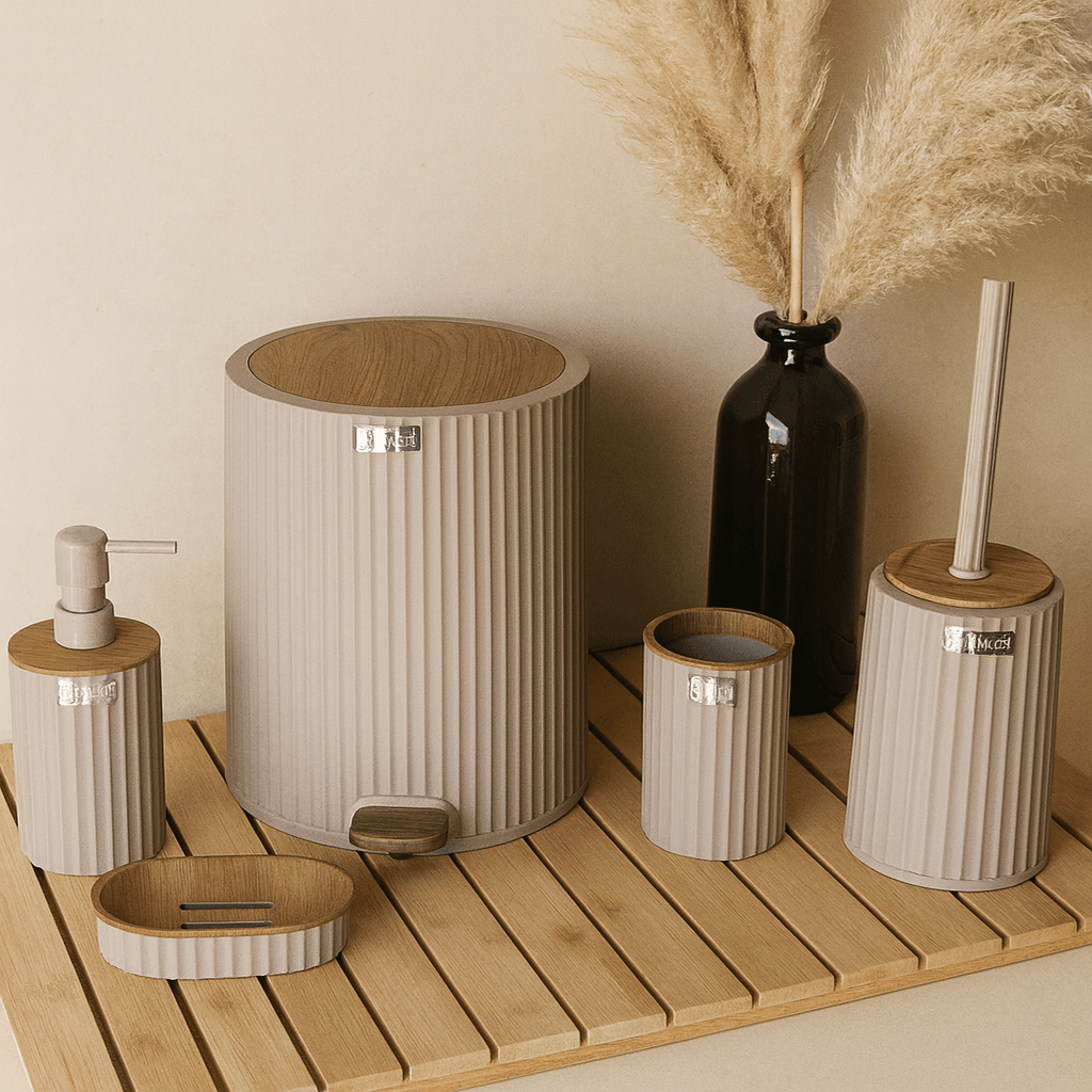 Coliseum Akrilik Banyo Seti 5 Parça Bej