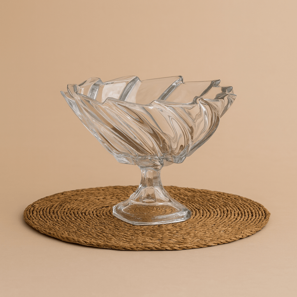 Eleanor Ayaklı Bol Kristal Kase 27x27x21 cm