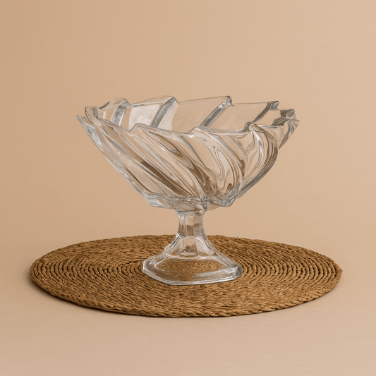 Eleanor Ayaklı Bol Kristal Kase 27x27x21 cm